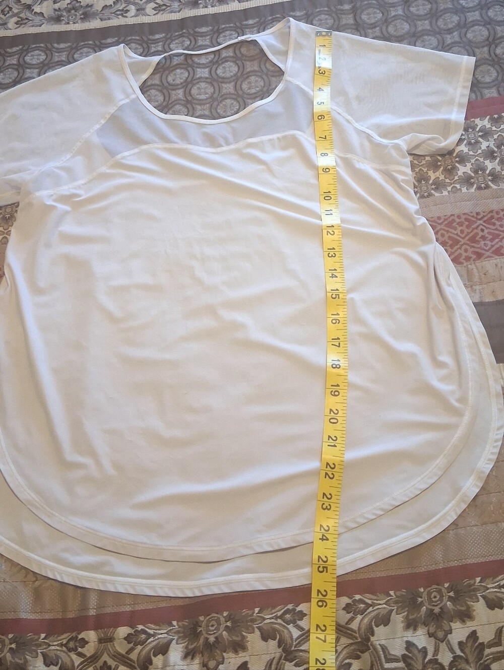 Lululemon Athletica Women Tops Mesh Cut Out Short Sleeve Side Slips Running - Picture 7 of 13
